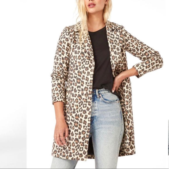 With TAGs Animal Print Single Breasted COAT Jacket - Picture 3 of 5